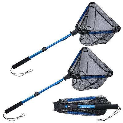 SAN LIKE Fishing Nets Collapsible Telescopic Pole Fishing Net - Folding  Extend Rubber Coated Freshwater Saltwater Landing Net for Trout Bass  Steelhead