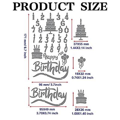 MAYJOYDIY Happy Birthday Metal Stencils Metal Journal Stencil Happy  Birthday Cake Number Candles Bookmark Stencils 4×7inch Birthday Stainless Steel  Stencils for Diary Wood Carving - Yahoo Shopping