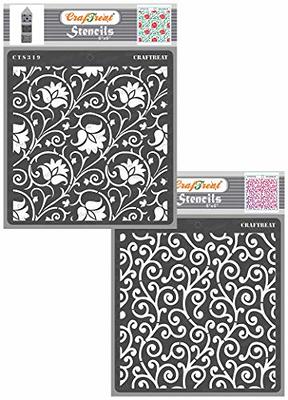 CrafTreat Feather Reusable Home Decor and DIY Stencils, Large Wall