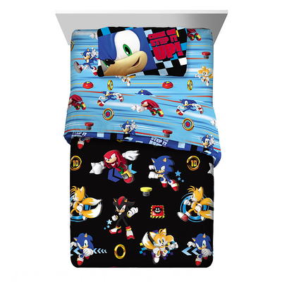 Sonic the Hedgehog Kids Plush Twin/Full Blanket, 62 x 90, Blue, Sega 