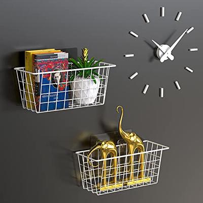 MaraFansie Wall Wire Baskets Adhesive Basket Hanging Kitchen