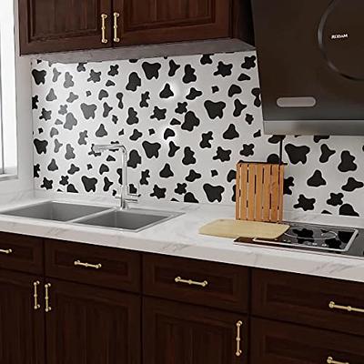 LiKiLiKi Black and White Spots Contact Paper Peel and Stick Wallpaper Cow Print Wallpaper Self Adhesive Modern Dot Removable Decorative Wallpaper