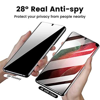 Galaxy S20 Ultra - Privacy Screen Protector, TPU Film [NOT GLASS]  [Fingerprint Works] Anti-Peep Anti-Spy Case Friendly for Samsung Galaxy S20  Ultra