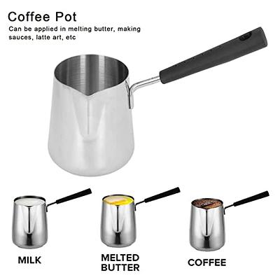 12oz Stainless Steel Turkish Coffee Pot Milk Warmer Chocolate