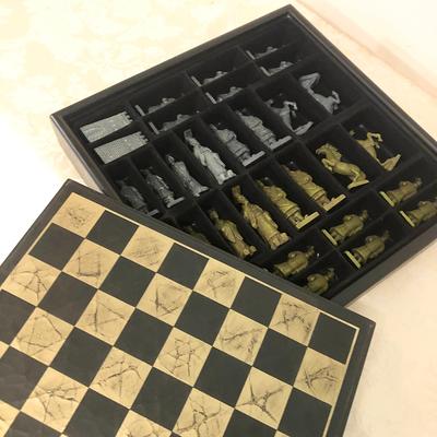 (Only 32 Pieces) Royal Medieval British Army Antique Copper Metal Handmade  Chess Pieces ( Without Board)