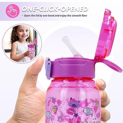 Kids Water Bottle With Straw For School Leak Proof Toddler Water