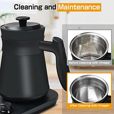 Stainless Steel Gooseneck Coffee Kettle Pour Over Pot Temperature Control  0.8L