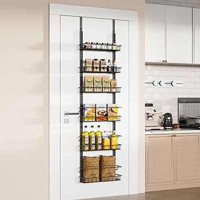 COVAODQ 9 Tier Over the Door Pantry Organizer with Metal Hanging Kitchen  Spice Rack and Can Organizer - Maximize Your Pantry Door Storage Space