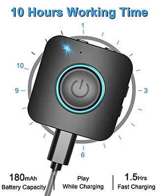 LAICOMEIN - Receptor transmisor Bluetooth, adaptador Bluetooth 2 en 1 V5.0,  transmisor inalámbrico para TV, PC, MP3, gimnasio, avión, receptor