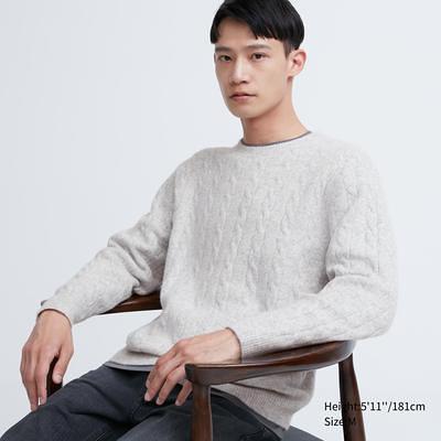 MEN'S PREMIUM LAMBSWOOL LONG SLEEVE CREW NECK SWEATER