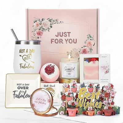 Mothers Day Gifts for Mom Birthday Gifts for Women Relaxing Spa Gift Basket  for Women Self Care Gift Set for Women Unique Pink Gift Ideas for Her  Sister Best Friend Female Aunt