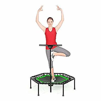 FirstE 50 Mini Fitness Trampoline for Adults, Foldable Exercise Trampoline  with 5 Levels Adjustable Foam Handle, Rebounder Trampoline for Bounce  Workout Indoor/Garden Max Load 440lbs - Yahoo Shopping