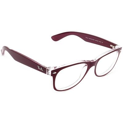 Ray-Ban Sunglasses Frame Only Rb 2132 New Wayfarer 6054/M2 Plum/Clear Italy  55mm - Yahoo Shopping