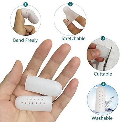 HioIoiH Silicone Finger Protectors for Woman, 10 Pack Gel Finger Cots &  Protector,Relief from Pain of Finger Tips Cracked, Arthritis