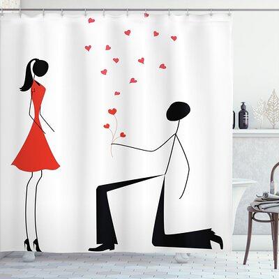 Engagement Party Shower Curtain Set + Hooks - Yahoo Shopping