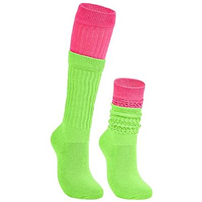 Zando Neon Accessories Neon Green Socks Neon Leg Warmers For Women