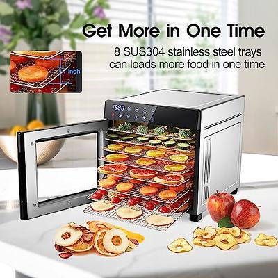 Amzgachfktch Food Dehydrator with 4 Presets, 8 Trays Stainless