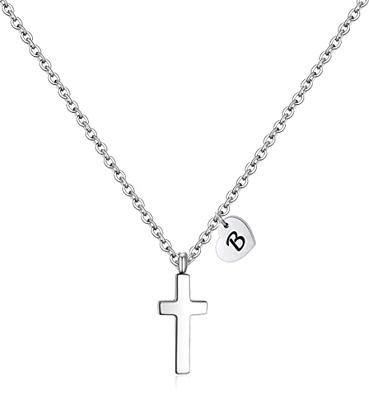 Trendy Initial A z Pendant Necklace Stainless Steel Silvery - Temu