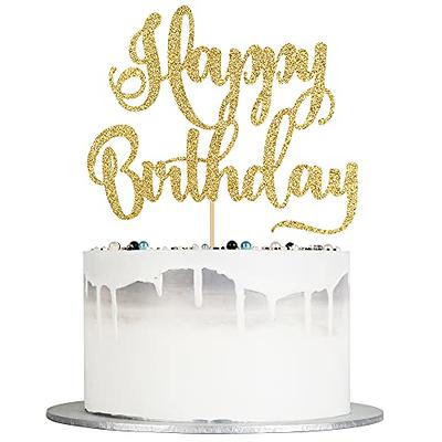 Adult Happy Birthday - Gold - Birthday Party Cake Decorating Kit