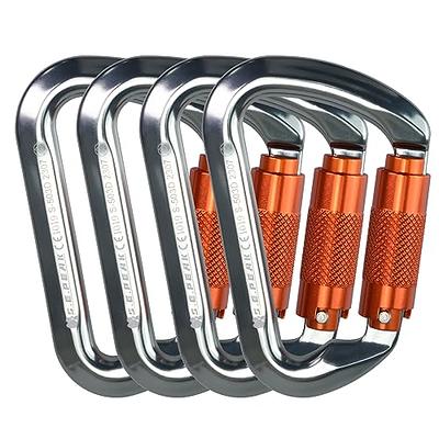 30KN Heavy Duty Screwgate Locking Carabiner D-Ring Clip Hook for