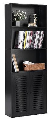 NEWSENDY 6-Tier Open Tall Skinny Bookshelf, Floor Standing Bookcase Storage  Shelves, Wooden Cube Storage Shelf for Home Office, Living Room, Bedroom,  Black - Yahoo Shopping