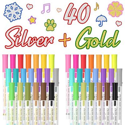 ZSCM Super Squiggles Outline Metallic Markers Pens, Double Line Paint Markers  Pens, for Christmas Greeting Cards, DIY Photo Album, Scrapbook Crafts,  Metal, Ceramic, Glass, Christmas Decor (12 Colors) - Yahoo Shopping