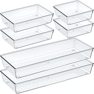 SMARTAKE 13-Piece Drawer Organizers with Non-Slip Silicone Pads, 5-Size  Desk Drawer Organizer Trays Storage Tray for Makeup, Jewelries, Utensils in