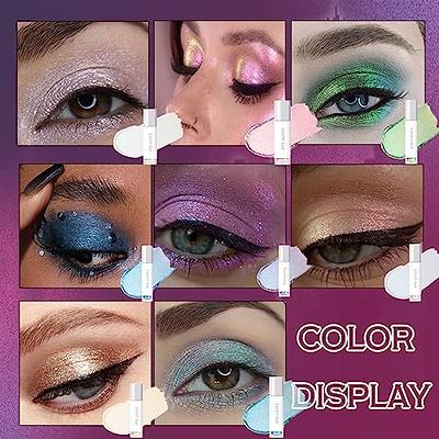 Easilydays 8 Colors Glitter Eyeshadow Liquid, Metallic Chameleon Eyeshadow  Polarized Light Not Smudged Eye Shadow, Multi