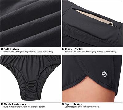 G Gradual Women's Running Shorts 3 Athletic Workout Shorts for Women with  Zipper Pockets