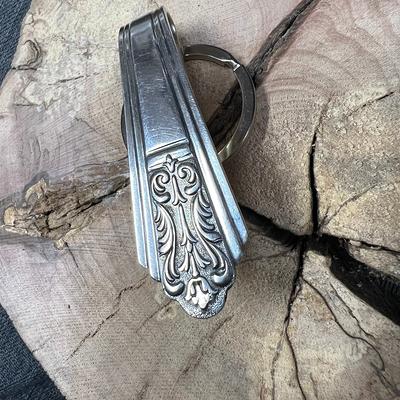 Vintage Silver Purse Hook Key Finder Holder Ring Upcycle Pocket