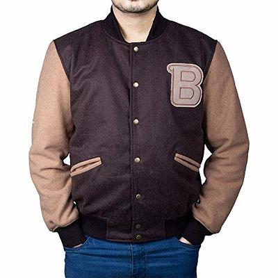 Hammacher Schlemmer Green & Brown Wool Varsity Jacket Mens XL Button Up |  eBay