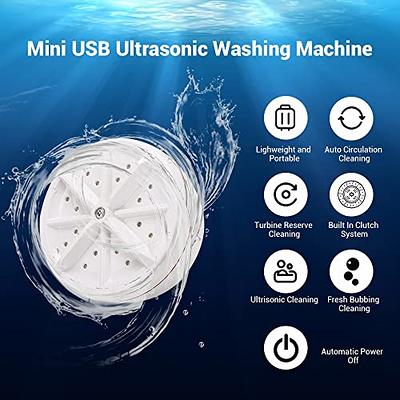 Portable Washing Machine, Mini Washing Machine Ultrasonic Turbine Wash,  Mini Portable Washer for Underwear, Sock, Baby Clothes, Travel, Camping,  Dorm