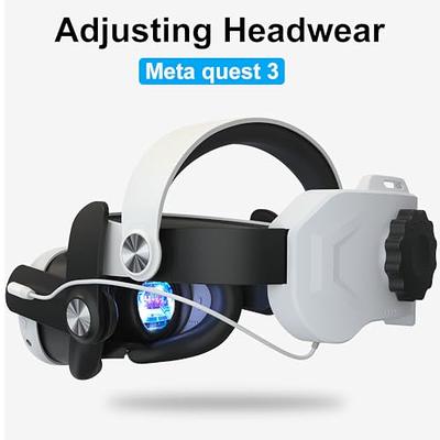 RGB Head Strap for Meta Quest 3, MTomatoVR Replacement Strap Built-in  8000mAh Battery Pack, Fast Charging Enhance 5-7 Hours Gaming Time, VR