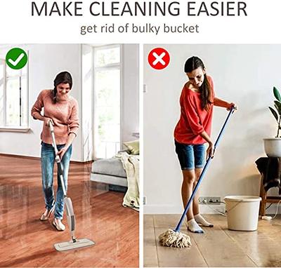 Spray Mops for Floor Cleaning, Microfiber Spray Cleaning Mop Kit with 3  Reusable Washable Pads 700ML Refillable Bottle and Scrubber Flat Mop with  360