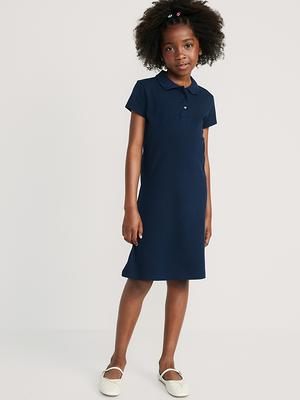 Old Navy Kids' School Uniform Fit & Flare Pique Polo Dress - - Plus Size XL