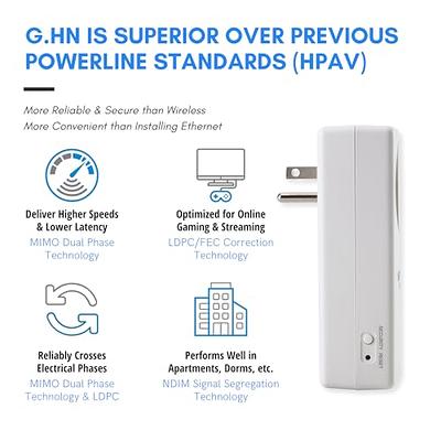 NexusLink G.hn Powerline Ethernet Adapter, 1200 Mbps