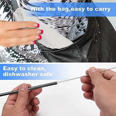 Eco-Friendly Reusable Stainless Steel Straws and Cleaning Brush