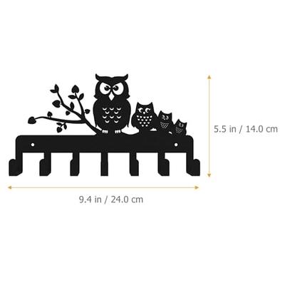 Cabilock Key Hook Owl Coat Rack Farmhouse Magnetic Key Holder for