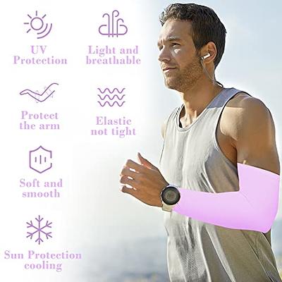 4 Pairs Plus Size Arm Sleeves UV Sun Protection Cooling Ice Silk