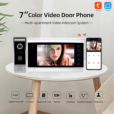 1080P HD Camera Tuya Smart Video Intercom System 7 inch Full Touch Screen  Video Door Phone Wide-Angle Camera for Villa Apartment