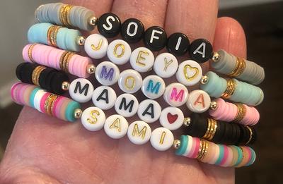 Custom 6mm Personalized Bracelet - Round Beads