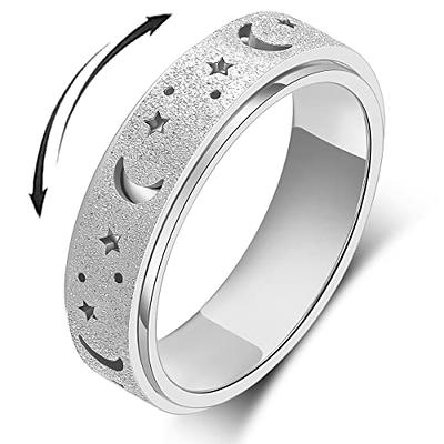 OreilleStar Anxiety Ring for Women Spinner Ring: Fidget Ring