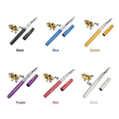 Mini Telescopic Collapsible Pocket Fishing Rod, Portable Pen Fishing Rod  Reel Combo Set