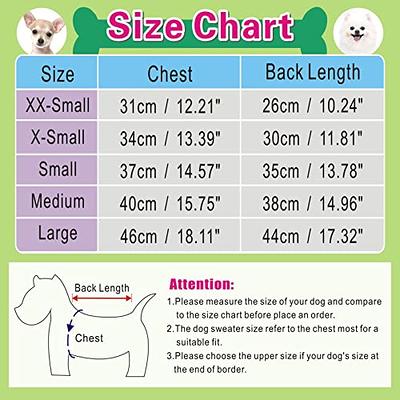 CHBORLESS Dog Sweater Puppy Dress: Warm Pet Small Dogs Clothes