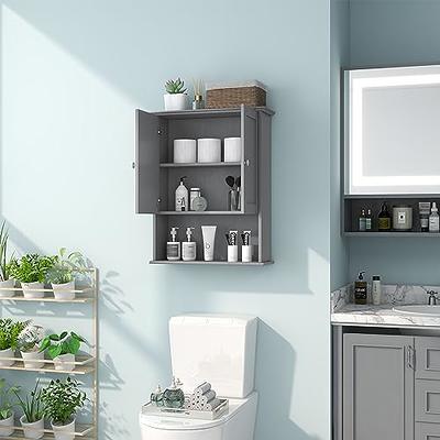 Wall Mounted Bathroom Medicine Cabinet Storage Cupboard w/ Towel Bar,  24''x8.5''x24'' - Kroger