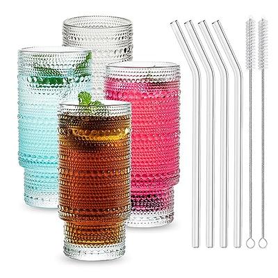 Yopay Set of 8 Highball Drinking Glasses, 12oz Lead-Free Tempered Water Glasses  Thick Heavy Base, Clear Iced Hot Tea Glassware for Cocktail, Juice,  Milkshake, Coke, Soda Beer Tumbler Cup - Yahoo Shopping