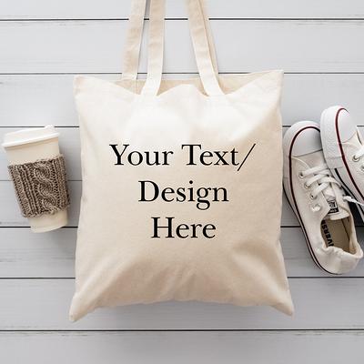 Design Your Own Large Cotton Canvas Tote Bag with a Design