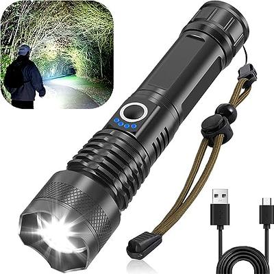 Sunitact Flashlights High Lumens, Rechargeable Flashlights Led 20000 Lumen  XHP70.2, Super Bright Flash Light, High Powered Handheld Flashlights for  Emergency Camping Gift, IP67 Waterproof, Zoomable Black