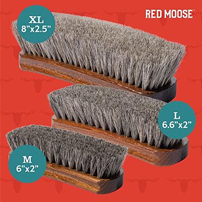 3pk Horsehair Shoe Brush - Shoe Polish Brush - Leather, Boots, Shine, Red  Moose - Yahoo Shopping