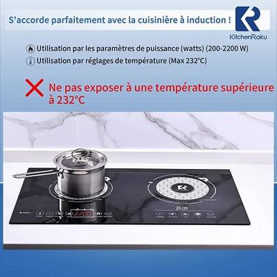 KitchenRaku Large Induction Cooktop Protector Mat, Translucent (Magnetic)  Electric Stove Burner Covers Antiscratch as Glass Top Stove Cover or